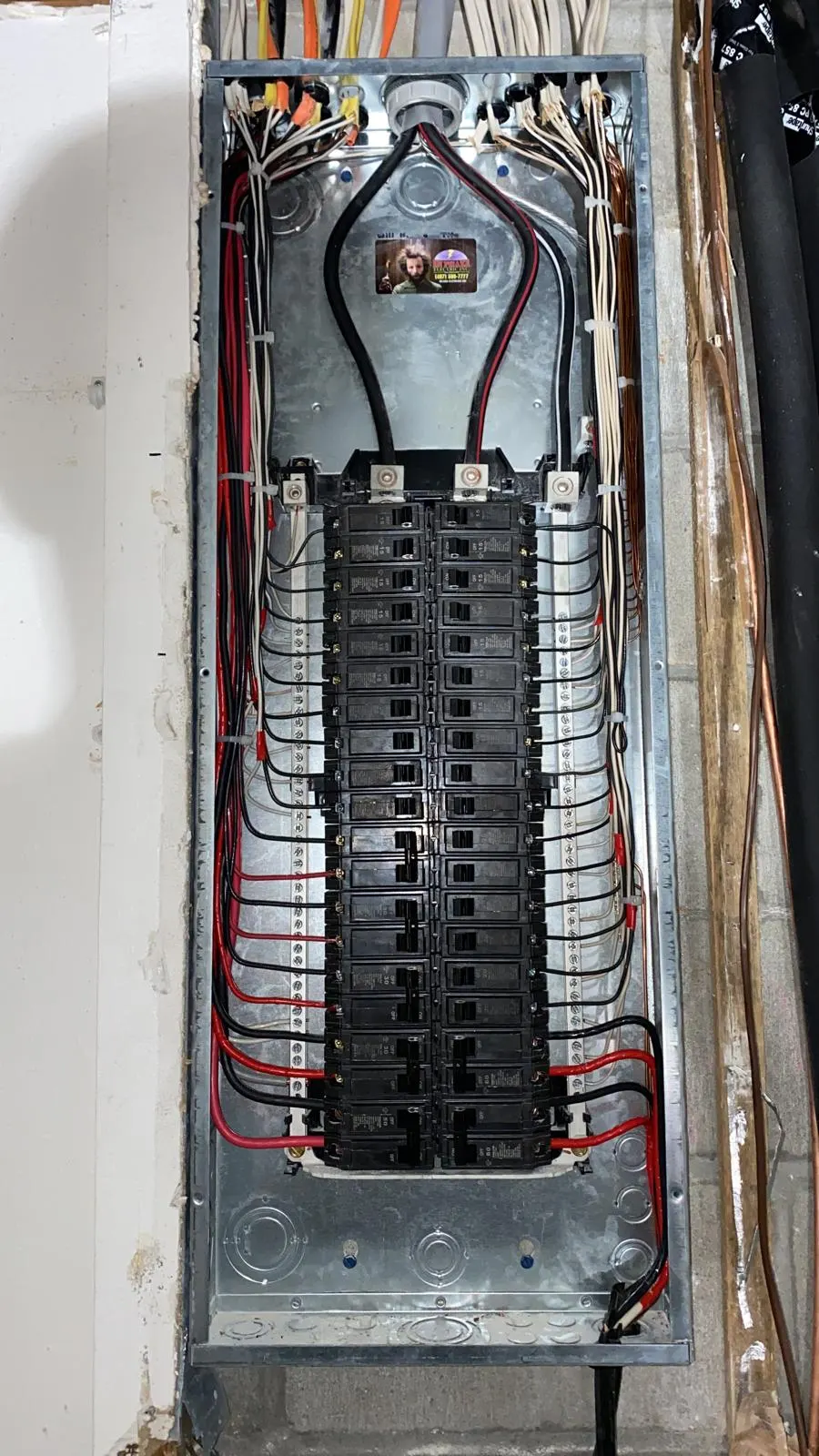 Completed interior electrical panel, Celebration FL