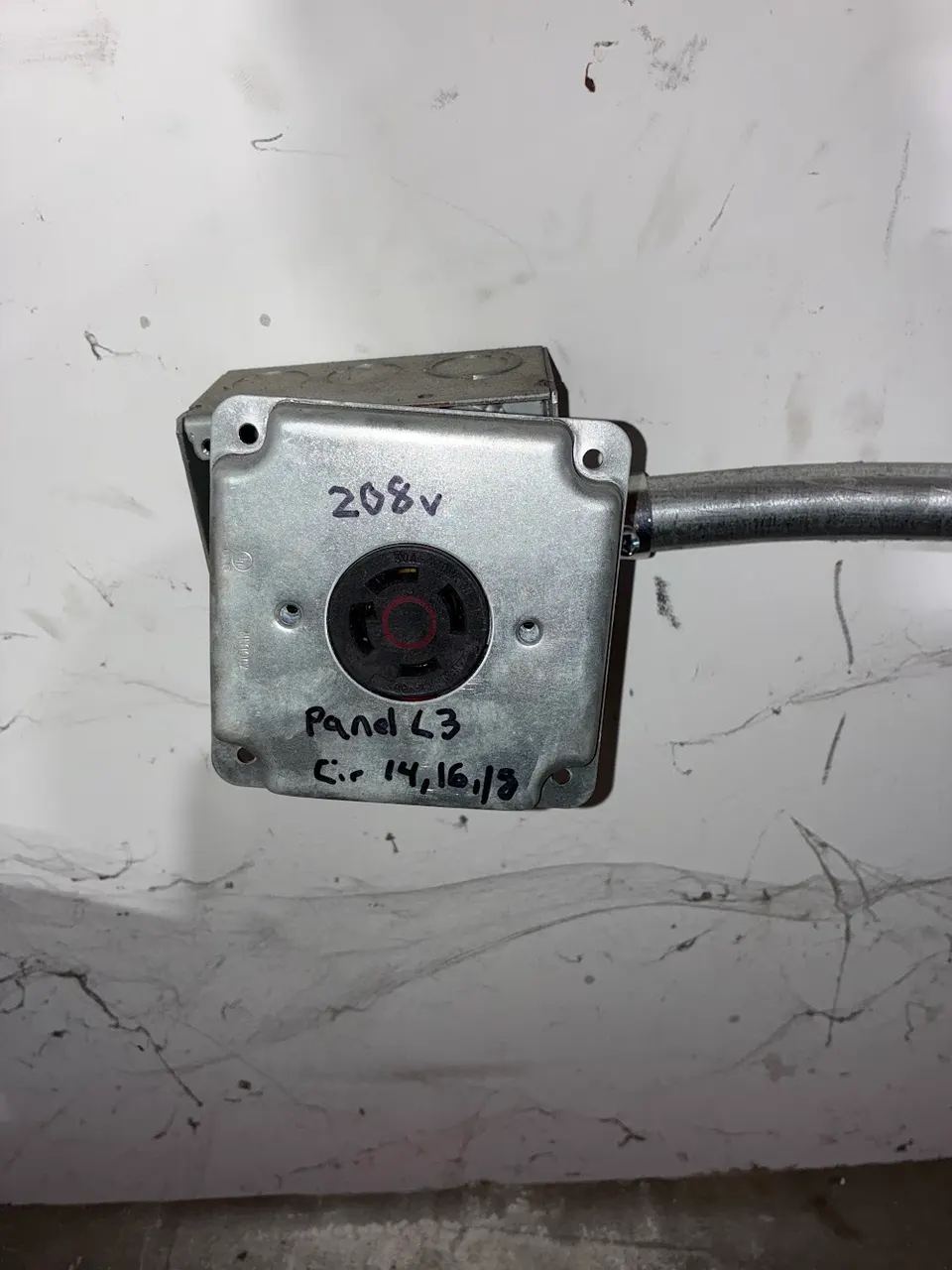 EV charger installation — after photo, In Phaze Electric job 20445-1