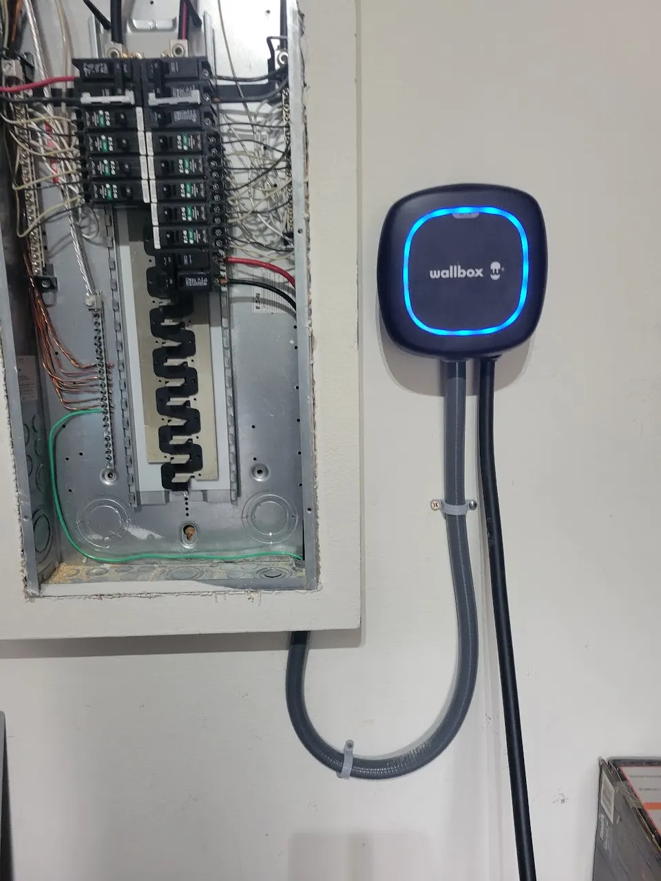 EV charger installation — after photo, In Phaze Electric job 20558