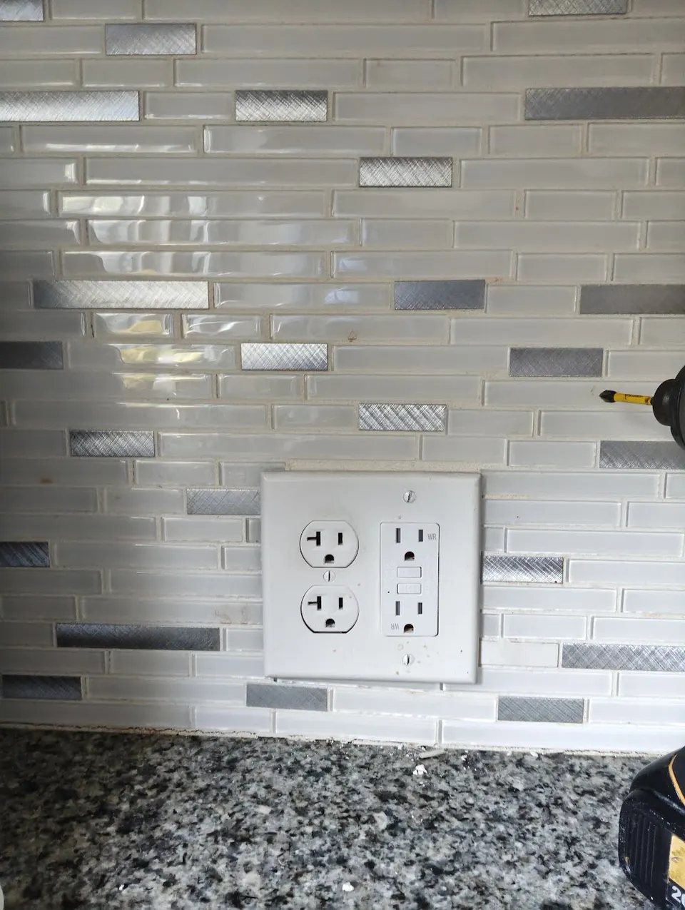Outlet installation — after photo, In Phaze Electric job 20436