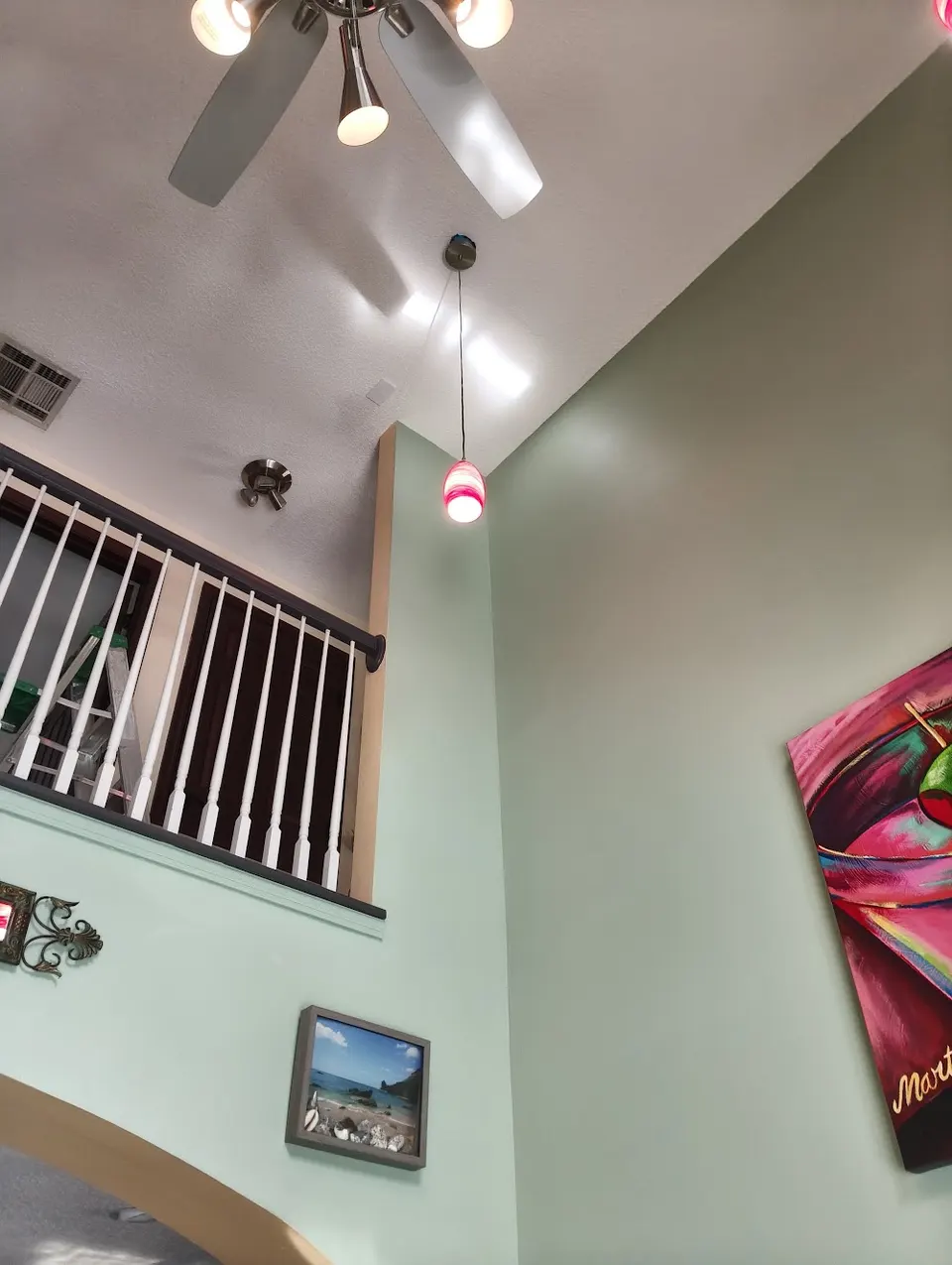 Light fixture installation — after photo, In Phaze Electric job 20498