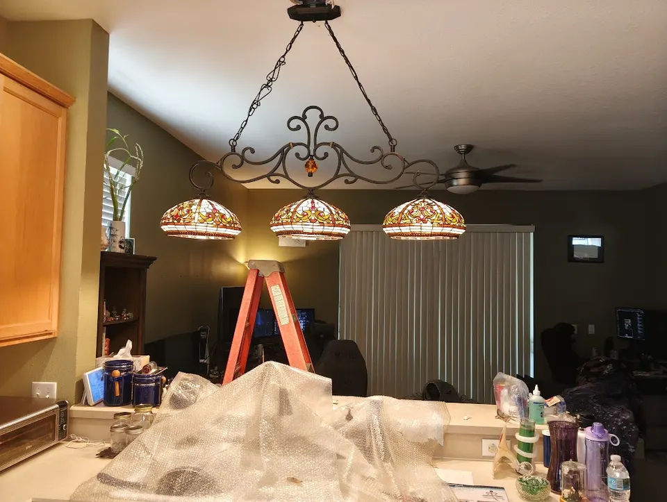 Light fixture installation — after photo, In Phaze Electric job 20462