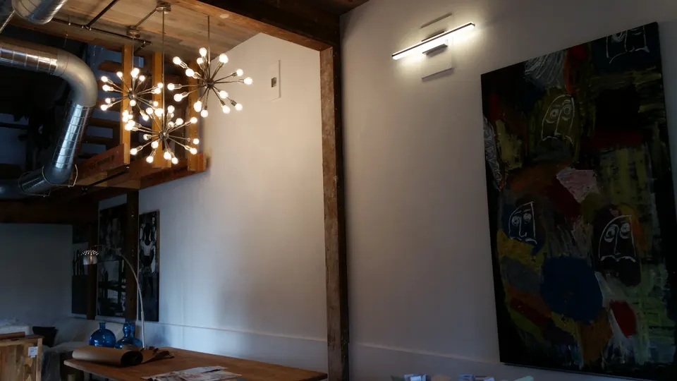 Custom LED wall sconce lighting installation, Orlando FL