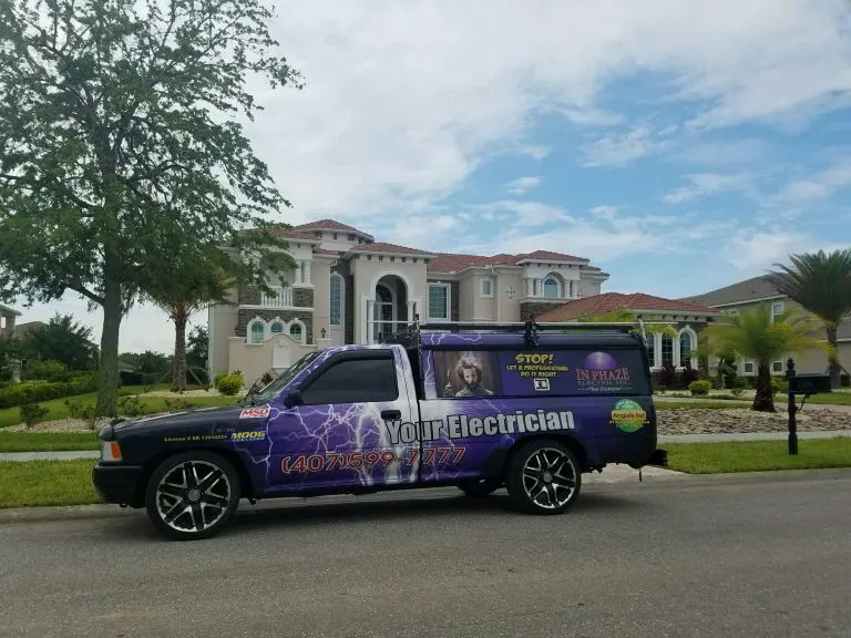 In Phaze Electric wrapped truck