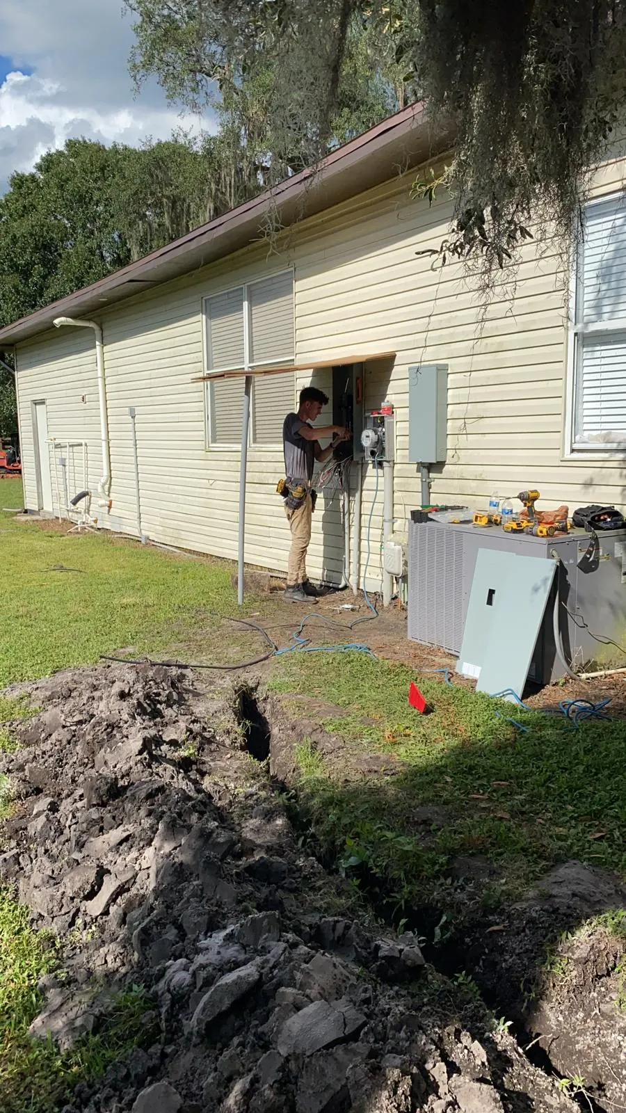Installing an exterior electrical panel, Sanford FL